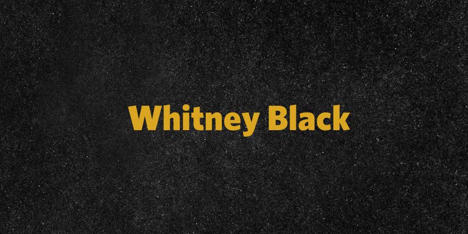 Fonte Whitney Black