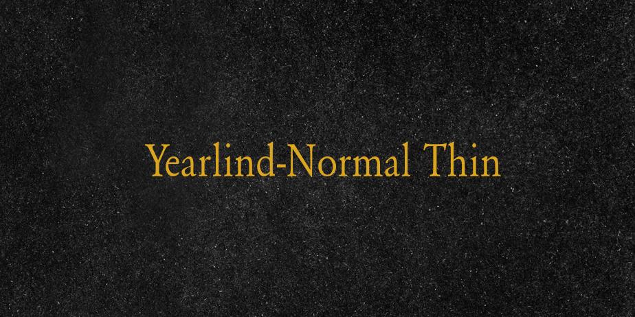 Fonte Yearlind-Normal Thin