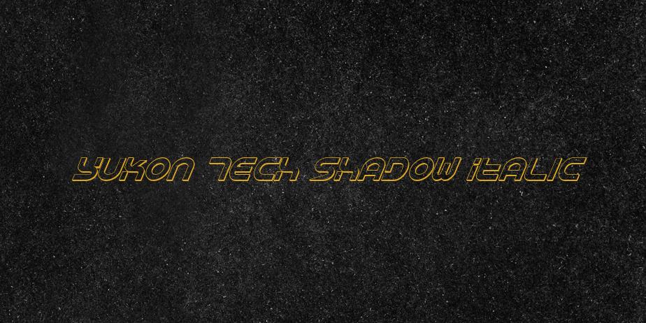 Fonte Yukon Tech Shadow Italic