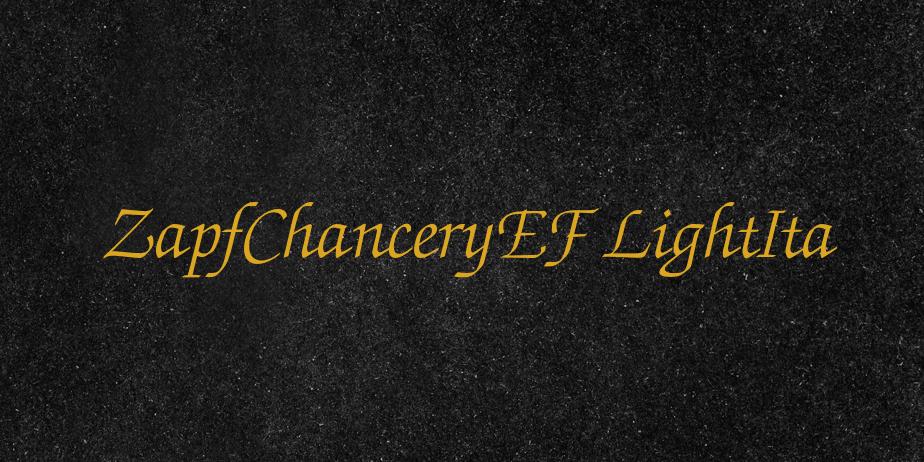 Fonte ZapfChanceryEF LightIta