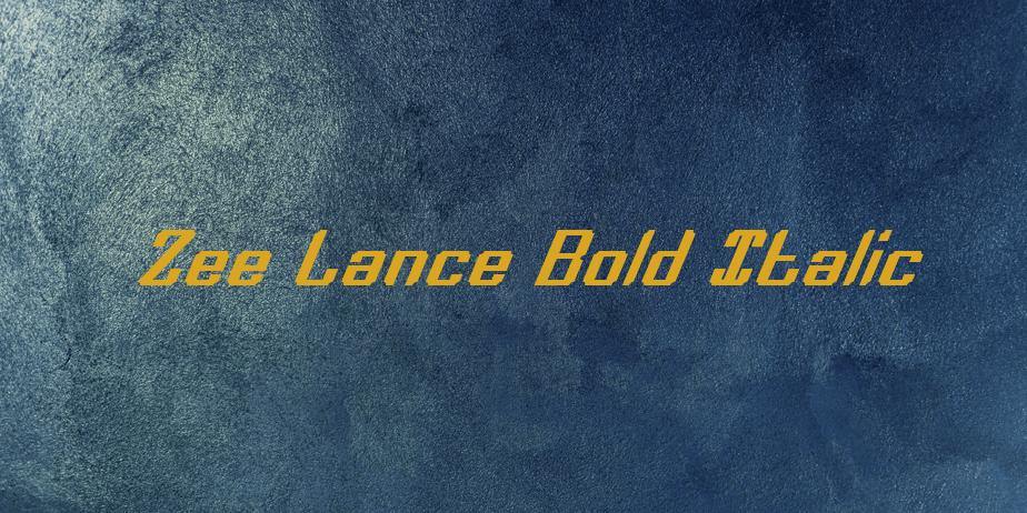 Fonte Zee Lance Bold Italic