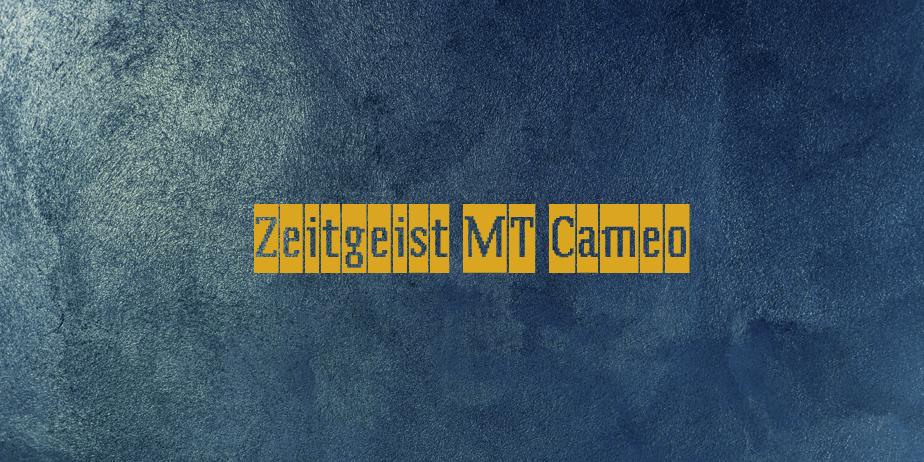 Fonte Zeitgeist MT Cameo