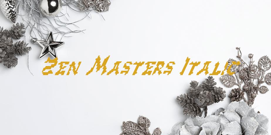 Fonte Zen Masters Italic