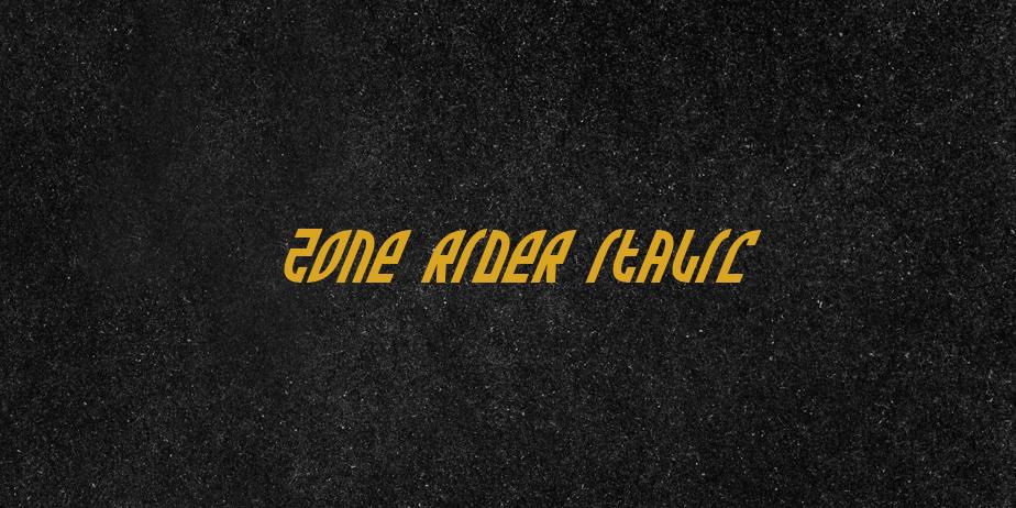 Fonte Zone Rider Italic